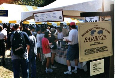 Waterford Citizens Association BBQ booth in Waterford Virginia