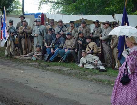 Reinactment civil war soldiers at the Fair