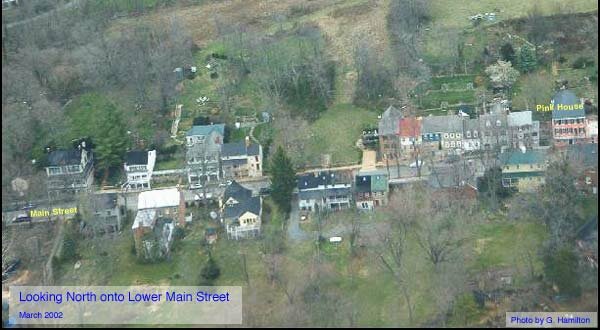 Aerial photo of lower Main Street