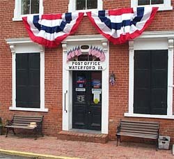The Waterford Virginia Post Office on the 4th of July