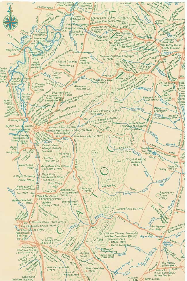 history map of Waterford VA